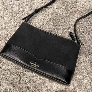 Black sparkle Kate spade purse